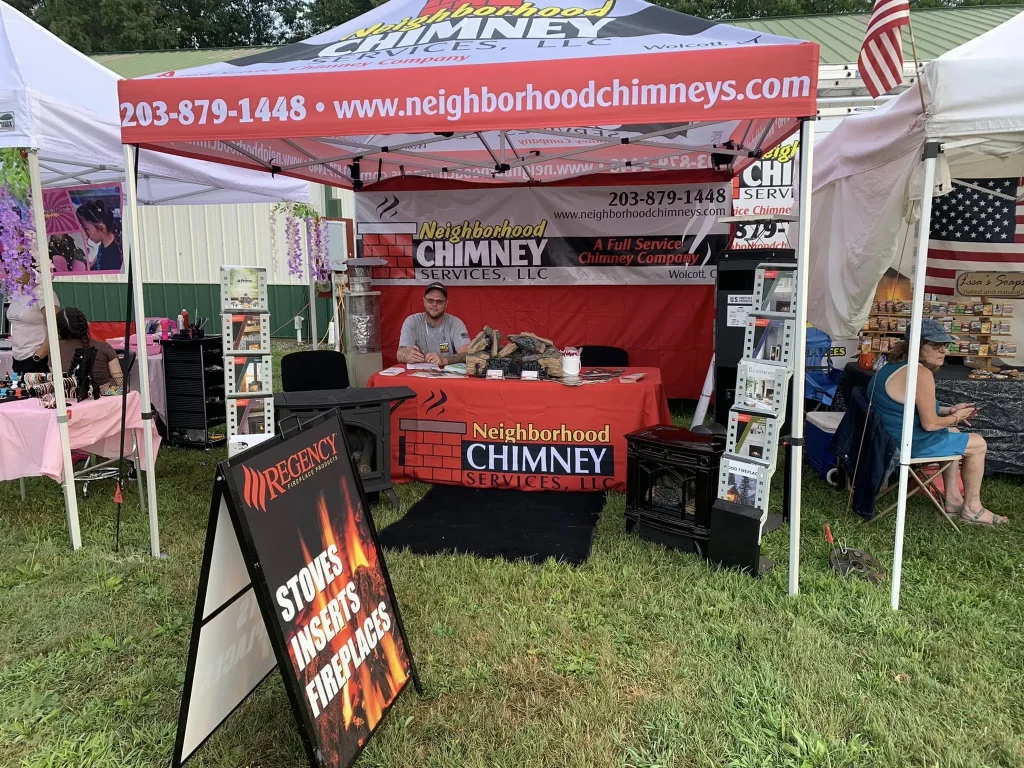 Neighborhood Chimney Services booth at a community festival